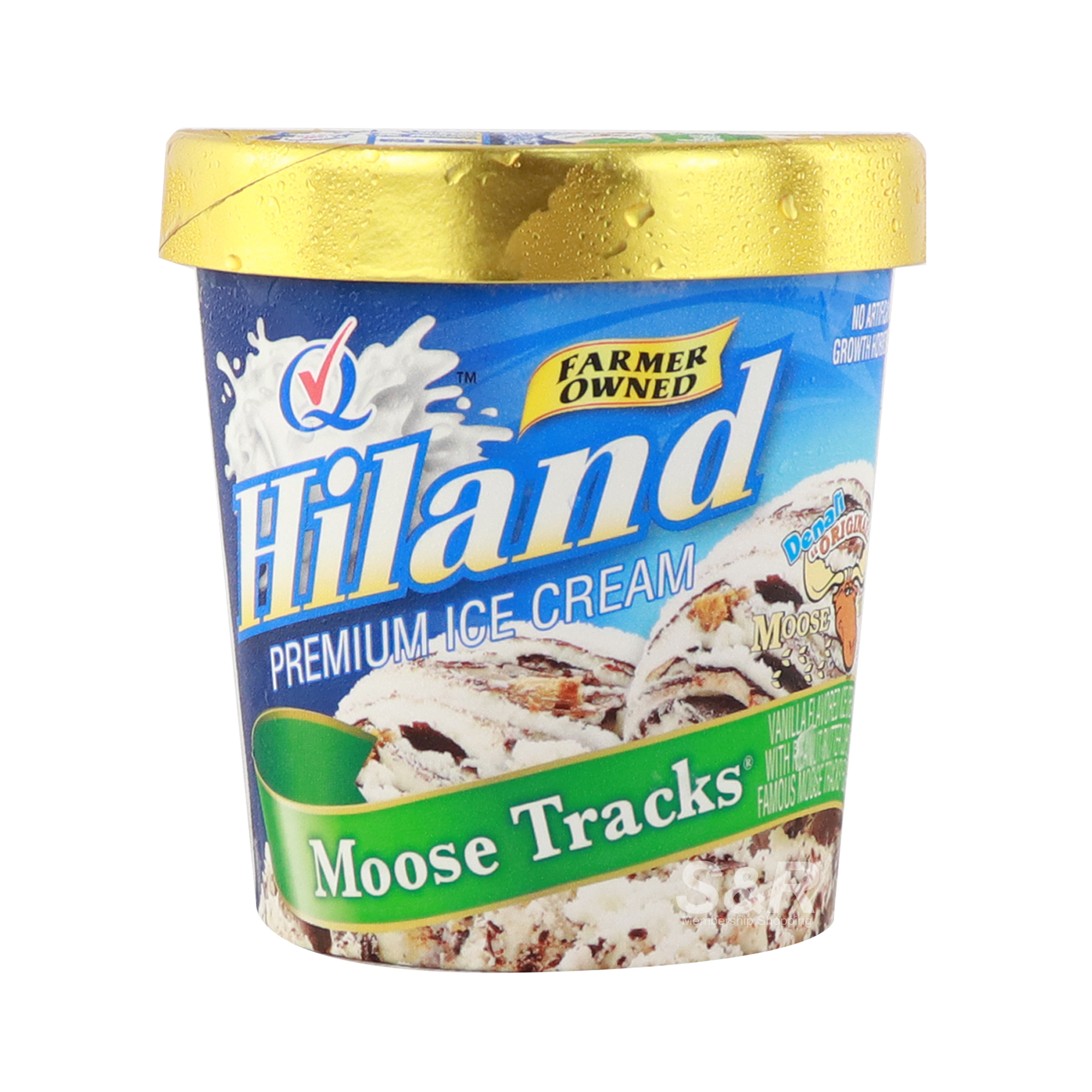 Hiland Premium Ice Cream Moose Tracks Flavor 473mL